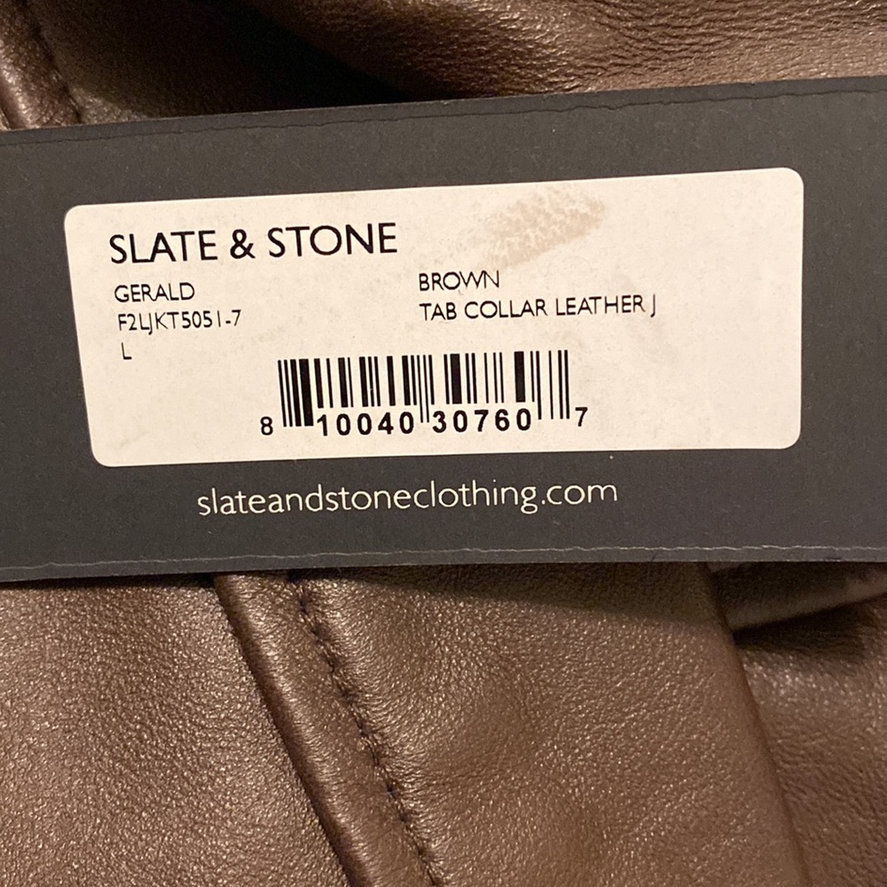SLATE & STONE: LEATHER JACKET - Picture 5 of 5